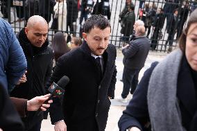 Figure of French Football Rolland Courbis funeral - Paris