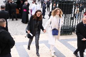 Figure of French Football Rolland Courbis funeral - Paris