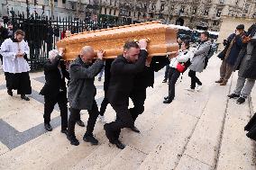 Figure of French Football Rolland Courbis funeral - Paris