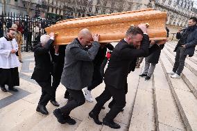 Figure of French Football Rolland Courbis funeral - Paris