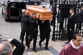 Figure of French Football Rolland Courbis funeral - Paris