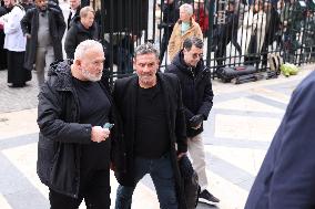 Figure of French Football Rolland Courbis funeral - Paris