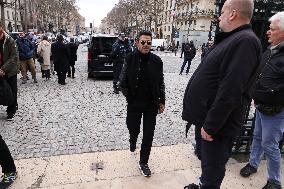 Figure of French Football Rolland Courbis funeral - Paris