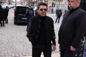 Figure of French Football Rolland Courbis funeral - Paris