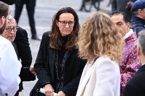 Figure of French Football Rolland Courbis funeral - Paris