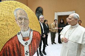 Mosaic Portrait of Pope Leo XIV for St. Paul Outside the Walls Basilica - Vatican