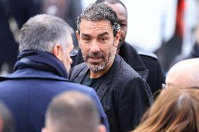 Figure of French Football Rolland Courbis funeral - Paris