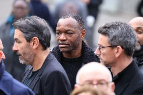 Figure of French Football Rolland Courbis funeral - Paris