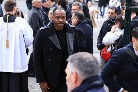 Figure of French Football Rolland Courbis funeral - Paris