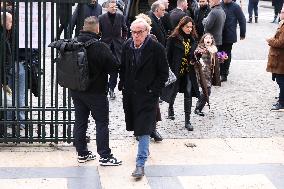 Figure of French Football Rolland Courbis funeral - Paris