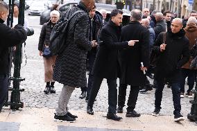 Figure of French Football Rolland Courbis funeral - Paris