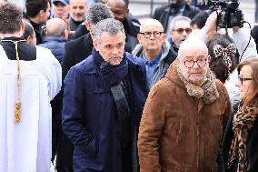 Figure of French Football Rolland Courbis funeral - Paris