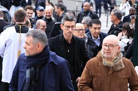 Figure of French Football Rolland Courbis funeral - Paris