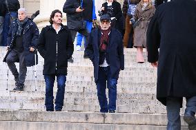Figure of French Football Rolland Courbis Funeral - Paris