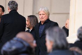 Figure of French Football Rolland Courbis Funeral - Paris