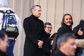 Figure of French Football Rolland Courbis Funeral - Paris