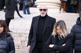 Figure of French Football Rolland Courbis Funeral - Paris