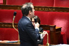 Motion of Censure Against the Government at The National Assembly - Paris