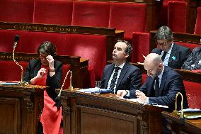 Motion of Censure Against the Government at The National Assembly - Paris