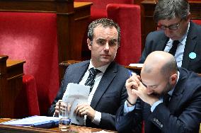 Motion of Censure Against the Government at The National Assembly - Paris