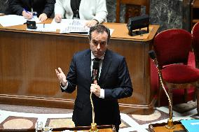 Motion of Censure Against the Government at The National Assembly - Paris