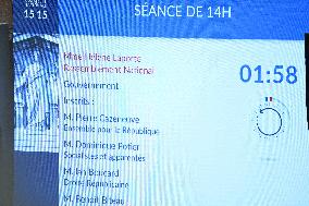 Motion of Censure Against the Government at The National Assembly - Paris