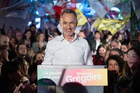 First campaign rally of Emmanuel Gregoire - Paris