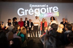 First campaign rally of Emmanuel Gregoire - Paris