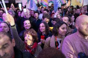 First campaign rally of Emmanuel Gregoire - Paris