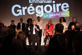 First campaign rally of Emmanuel Gregoire - Paris