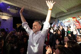 First campaign rally of Emmanuel Gregoire - Paris