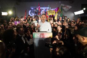 First campaign rally of Emmanuel Gregoire - Paris
