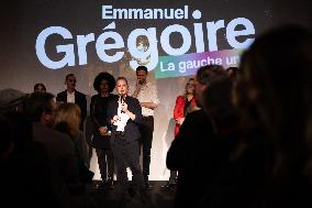 First campaign rally of Emmanuel Gregoire - Paris