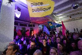 First campaign rally of Emmanuel Gregoire - Paris