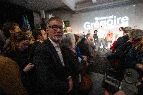 First campaign rally of Emmanuel Gregoire - Paris