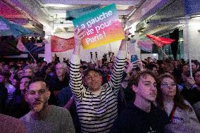 First campaign rally of Emmanuel Gregoire - Paris