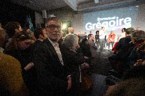 First campaign rally of Emmanuel Gregoire - Paris