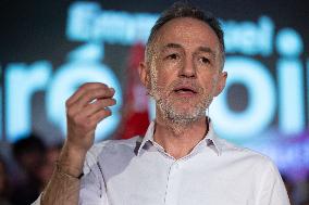 First campaign rally of Emmanuel Gregoire - Paris