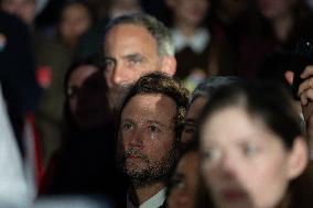 First campaign rally of Emmanuel Gregoire - Paris