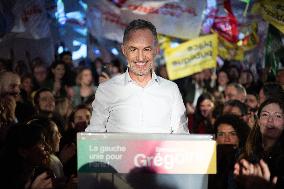 First campaign rally of Emmanuel Gregoire - Paris