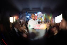 First campaign rally of Emmanuel Gregoire - Paris