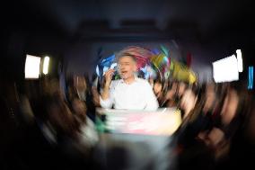 First campaign rally of Emmanuel Gregoire - Paris