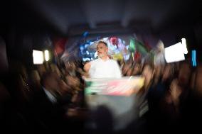 First campaign rally of Emmanuel Gregoire - Paris