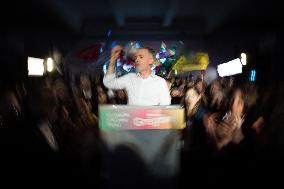 First campaign rally of Emmanuel Gregoire - Paris