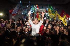 First campaign rally of Emmanuel Gregoire - Paris