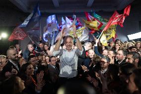 First campaign rally of Emmanuel Gregoire - Paris