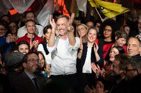 First campaign rally of Emmanuel Gregoire - Paris