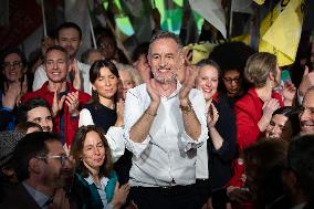 First campaign rally of Emmanuel Gregoire - Paris