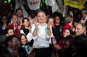 First campaign rally of Emmanuel Gregoire - Paris