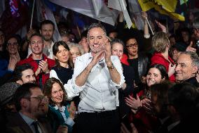 First campaign rally of Emmanuel Gregoire - Paris